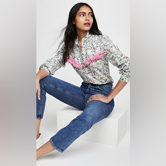 Michaela Buerger Floral Button Down Shirt cottagecore flowers garden lolita - Picture 7 of 7